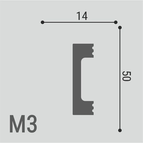 Молдинг XPS POLYMER М 3 50*14, картинка