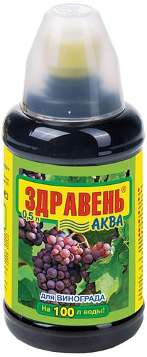 Удобрение комплексное Здравень Аква для винограда 0,5 л, фото