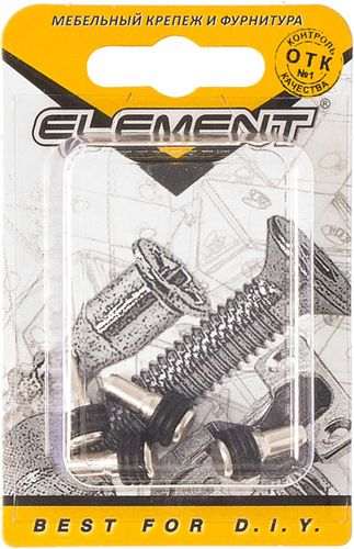 Стеклодержатель круглый Element с 2-мя резинками никель 4 шт, детальное фото