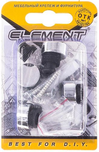 Крепление для зеркала Element серебряное 17 мм 4 шт, картинка