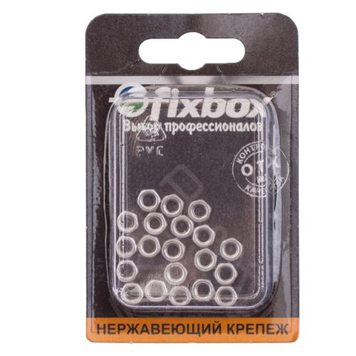 Гайка нержавеющий FixBox DIN 934 М 4 20 шт, картинка