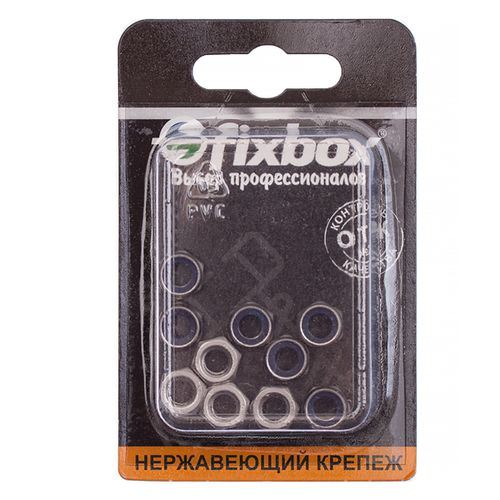 Гайка нержавеющий самоконтроль FixBox DIN 985 М 6 10 шт, крупный план