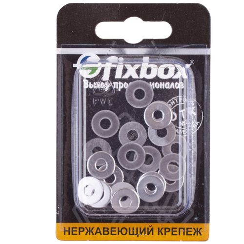 Шайба нержавеющий кузовная FixBox DIN 9021 4 мм 20 шт, фото