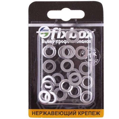 Шайба нержавеющий FixBox DIN 125A 6 мм 20 шт, фотография