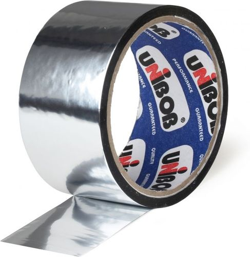 Лента клейкая UNIBOB, металлизированная 50мм х 25м, фотография