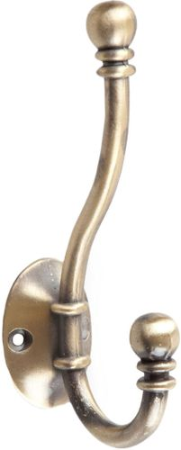 Крючок мебельный KERRON Hooks KR 0180 AB двойной бронзовый, изображение