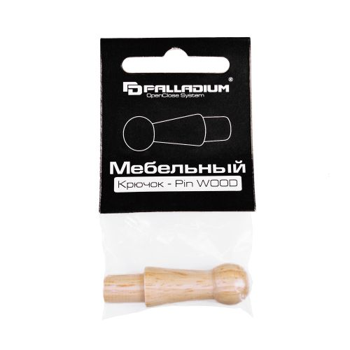 Крючок мебельный Palladium Pin дерево, фотография