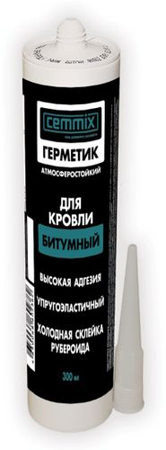 Герметик битумный специальный Cemmix бесцветный 300 мл, картинка