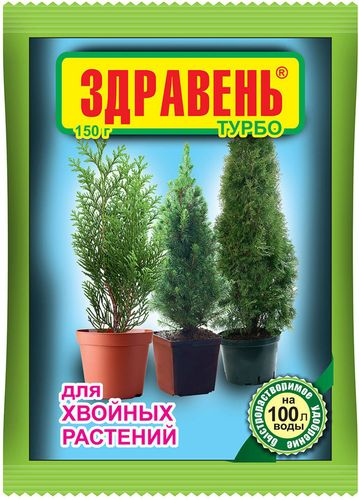 Удобрение Здравень для хвойных растений 150 г, крупный план