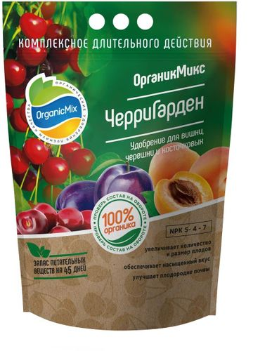 ОрганикМикс Органическое удобрение для косточковых ЧерриГарден 2,8 кг, детальное фото