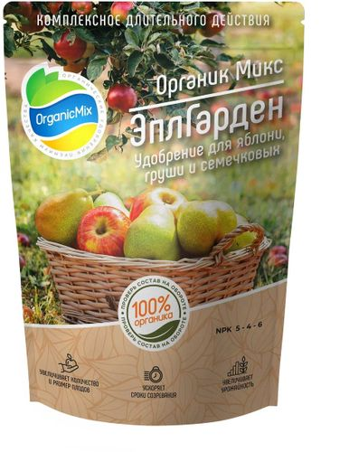 ОрганикМикс Органическое удобрение Для Семечковых ЭплГарден 850 г, фотография