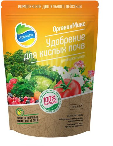ОрганикМикс Органическое удобрение Для Кислых почв 850 г, детальное фото