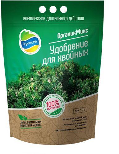 ОрганикМикс Органическое удобрение Для Хвойных 2,8 кг, крупный план