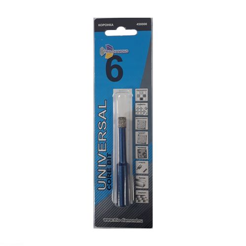 Коронка алмазная универсальная TRIO-DIAMOND 6 мм 450006, изображение