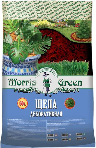 Щепа декоративная Morris Green коричневая 60 л, фото