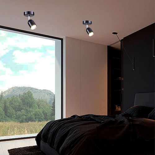 Настенно-потолочный светильник РС21858 BK+CR/1C РОССВЕТ, крупный план