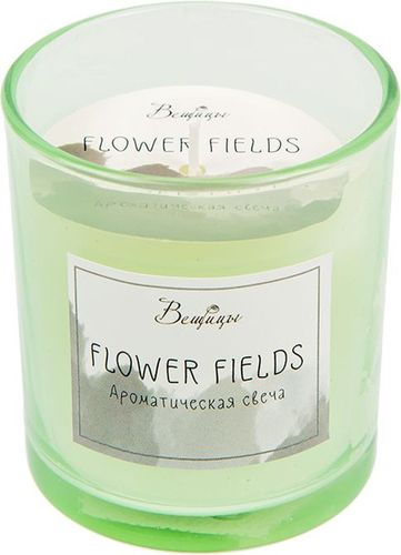 Ароматическая свеча FLOWER FIELDSx стекле 70x70x80 мм, детальное фото