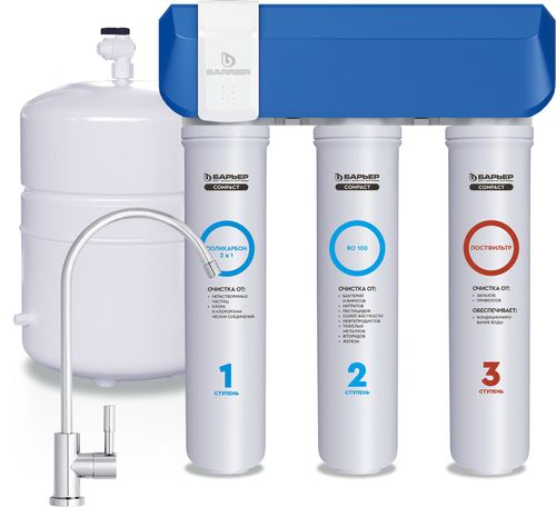 Водоочиститель мембранный обратноосмотический бытовой БАРЬЕР Compact OSMO 100, детальное фото