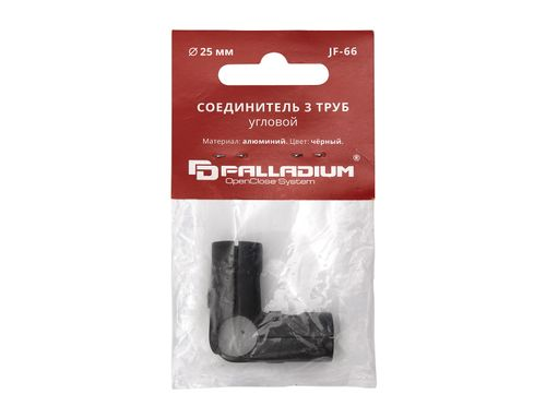 Соединитель 3-х труб Palladium jf-66 угловой черный, фотография