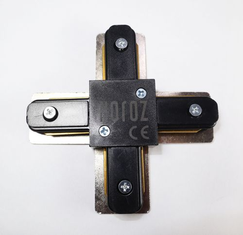 Соединитель шинопровода черный Х-образный однофазный X-Connector HRZ00000912, картинка