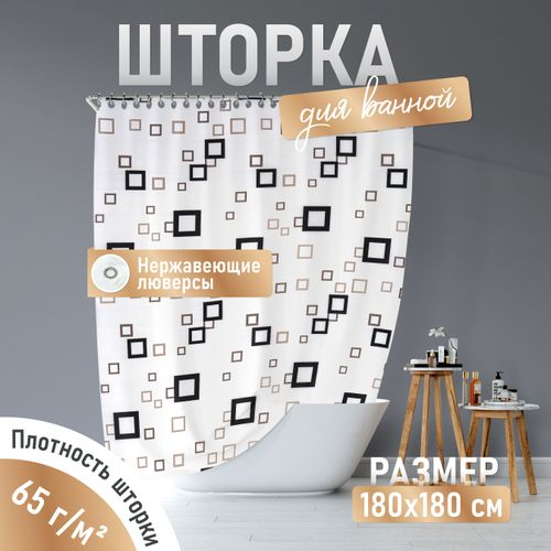 Шторка для ванной Fora Графика 180x180 см, вид