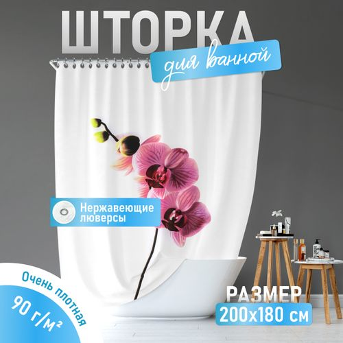 Шторка для ванной Fora Орхидея 180x180 см, фотография
