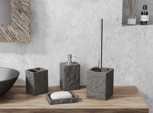 Стакан настольный STONE BLACK полирезин, картинка