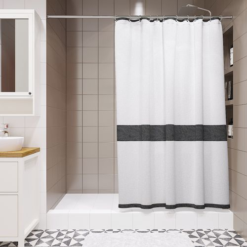 Шторка для ванной Fora STONE BLACK 180x180 см, вид