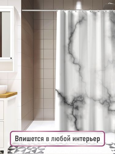 Шторка для ванной комнаты MARBLE, 240*200, вид