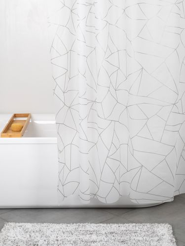 Шторка для ванной комнаты PEVA "SILVER GLASS" 200*180 FORA, картинка