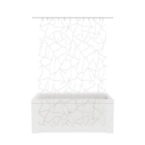 Шторка для ванной комнаты PEVA "SILVER GLASS" 200*180 FORA, крупный план