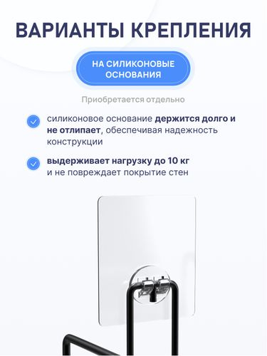 Полка для ванной комнаты Fora Бабочка двойная черный, картинка