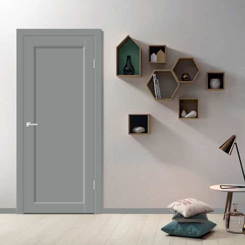 Межкомнатная дверь VellDoris STYLE3 4P ПЭТ 60x2000, серая, вид