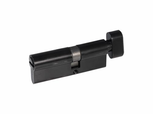 Цилиндровый механизм PALLADIUM zn 80 (30+10+40) c bk black черный с вертушкой, картинка