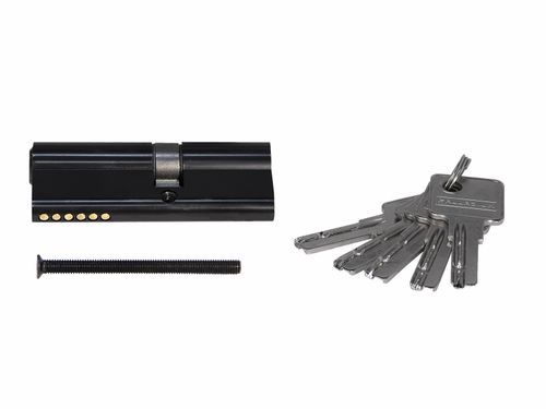 Цилиндровый механизм PALLADIUM zn 80 (30+10+40) c et black черный, детальное фото