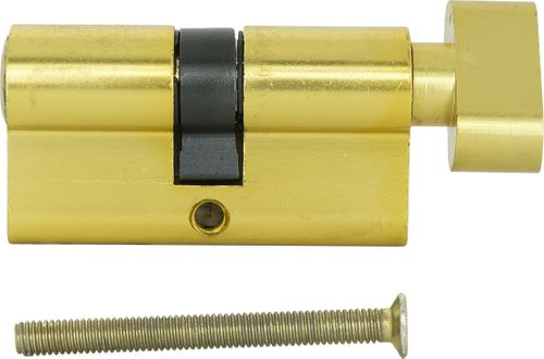 Цилиндр ФАБРИКА ЗАМКОВ E AL 60 PB Т01 (30х30) мм ключ-вертушка латунь, фотография