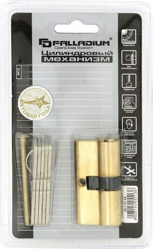 Цилиндр Palladium 60 C ET PB (30х30) мм ключ/ключ латунь, вид