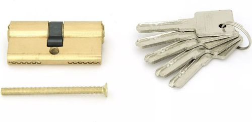 Цилиндр Palladium 60 C ET PB (30х30) мм ключ/ключ латунь, крупный план