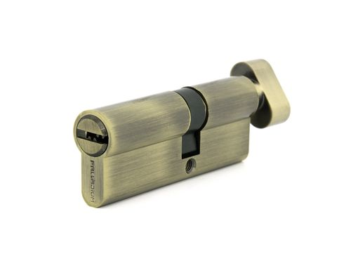 Цилиндровый механизм PALLADIUM 80 (30+10+40) c bk ab античная бронза с вертушкой, фотография