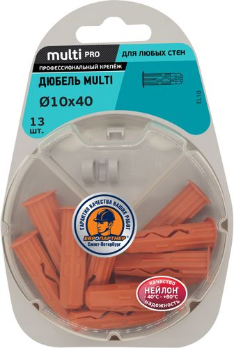 Дюбель универсальный ЕВРОПАРТНЕР MULTI Plug 10х40 13 шт, фотография