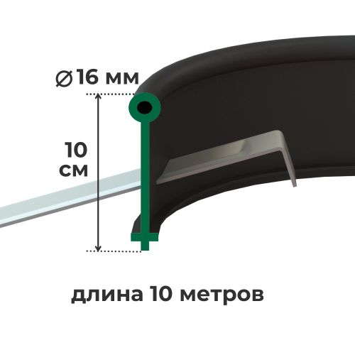 Бордюр садовый Канта (KANTA Standartpark) коричневый 10х0,016х0,1 м, крупный план