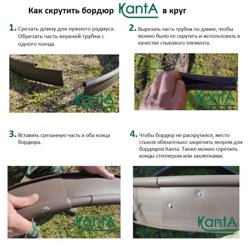 Бордюр садовый Канта Про (KANTA PRO Standartpark) черный 10х0,03х0,15 м, картинка