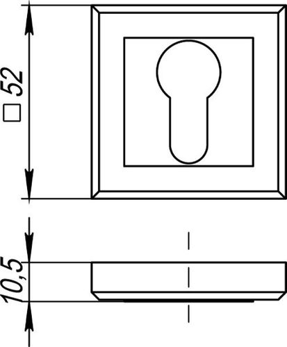 Накладка на замок PUNTO ET QR BL-24 квадрат черный, фотография