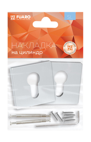 Накладка под цилиндр FUARO ET.K.SL52 (ET SL) CP-8 хром, крупный план