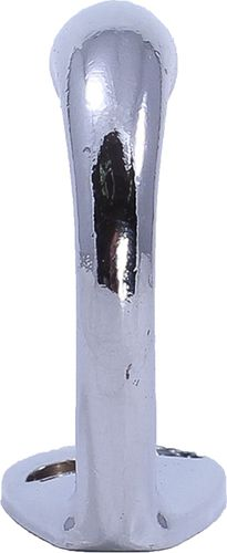 Крючок мебельный Larvij LK0101CH одинарный хром, крупный план