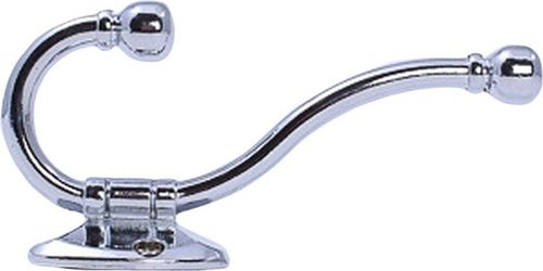 Крючок мебельный Larvij LK0405CH Английский двойной хром, детальное фото