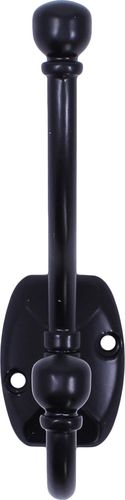 Крючок мебельный Larvij LK0405BL Английский двойной черный, вид