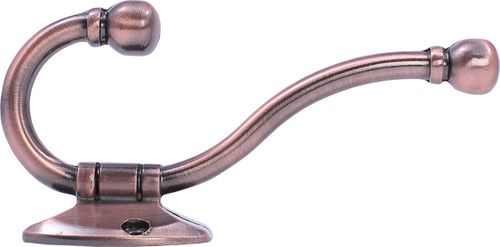 Крючок мебельный Larvij LK0405CU двойной медный, картинка