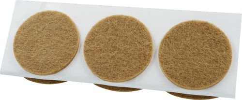 Подкладка для ножек ЕВРОПАРТНЕР D35 фетр самоклеящаяся коричневая 12 шт, крупный план