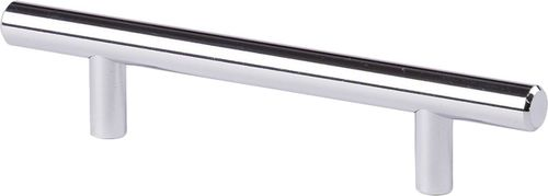 Мебельная ручка-рейлинг Larvij сталь хром 96 мм, крупный план